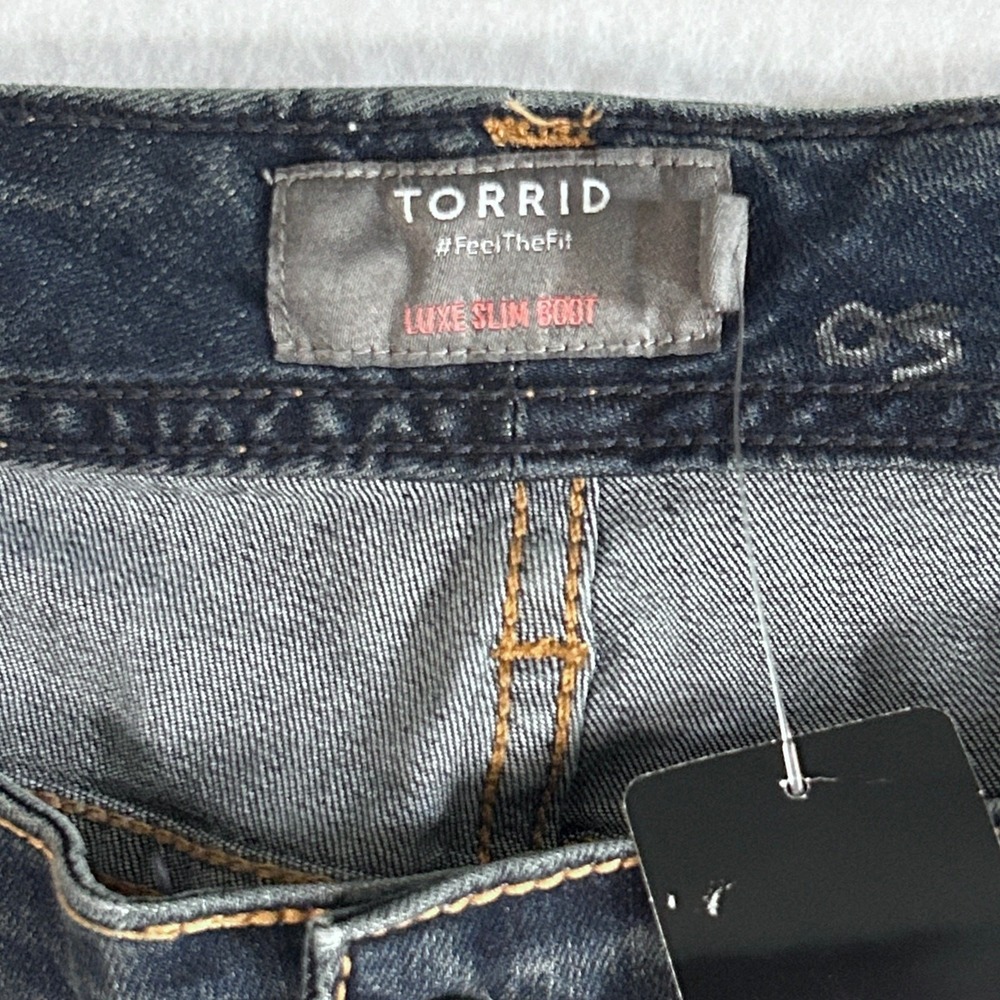 Torrid Luxe Slim Boot Jeans Women's 18R Mid Rise Stretch Bootcut Dark Wash NWT - Picture 8 of 10